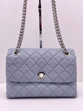 Kate Spade Natalia Medium Flap
Shoulder Bag Crossbody Brushed Steel
